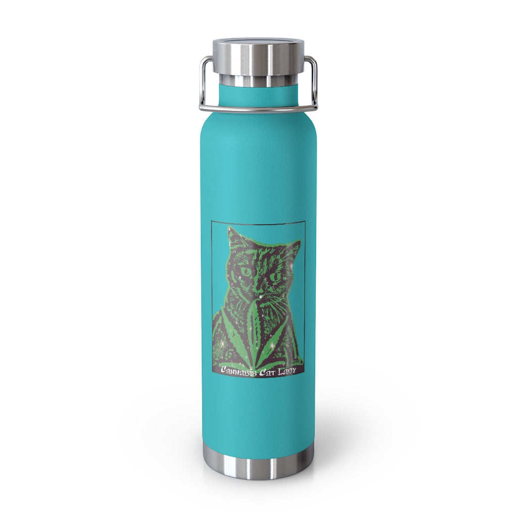 Cannabis Cat Lady 22oz Vacuum Insulated Bottle