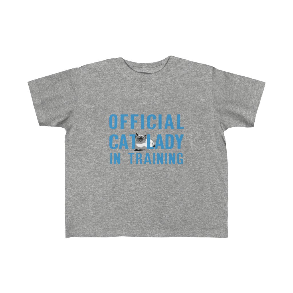 Official Cat Lady In Training Toddler Tee - Blue