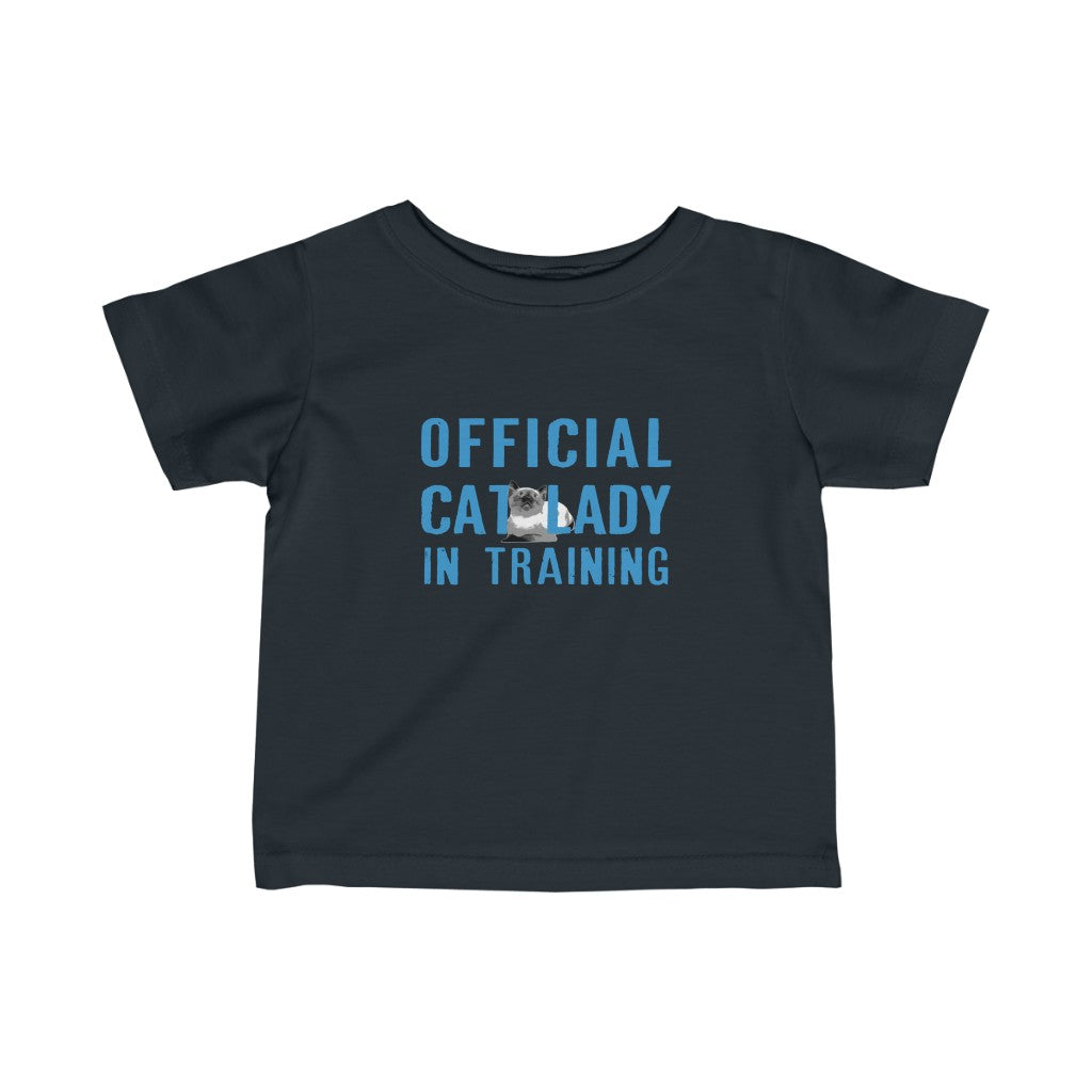 Official Cat Lady In Training Infant Tee - Blue