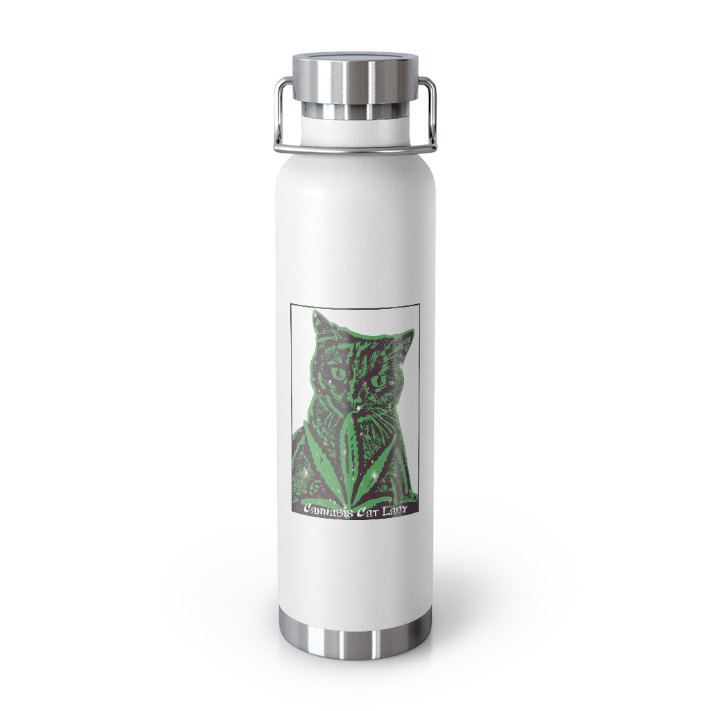 Cannabis Cat Lady 22oz Vacuum Insulated Bottle