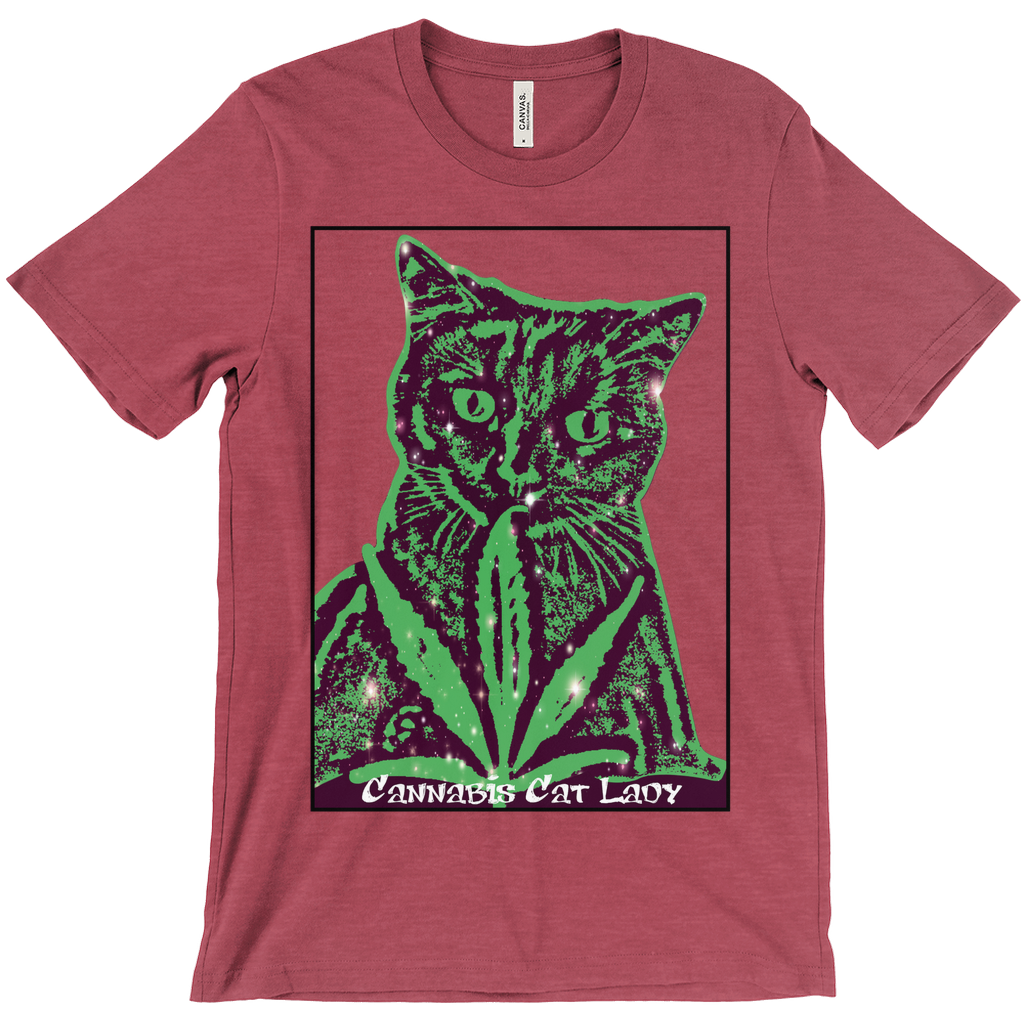 Cannabis Cat Lady Unisex T-Shirts