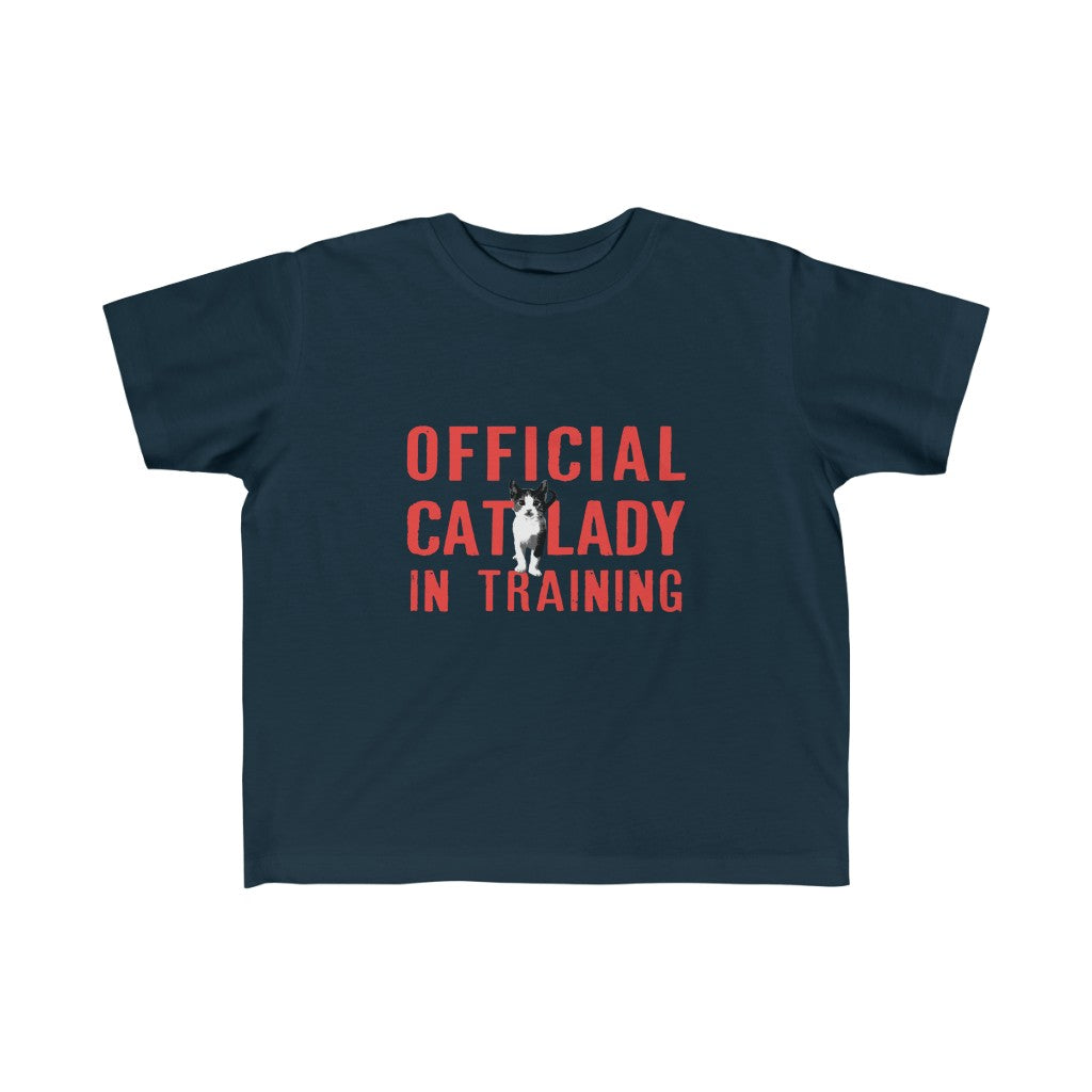 Official Cat Lady In Training Toddler Tee - Red