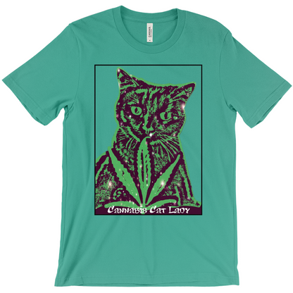 Cannabis Cat Lady Unisex T-Shirts