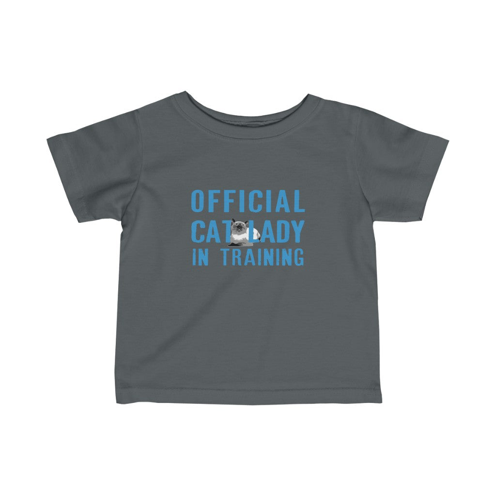 Official Cat Lady In Training Infant Tee - Blue