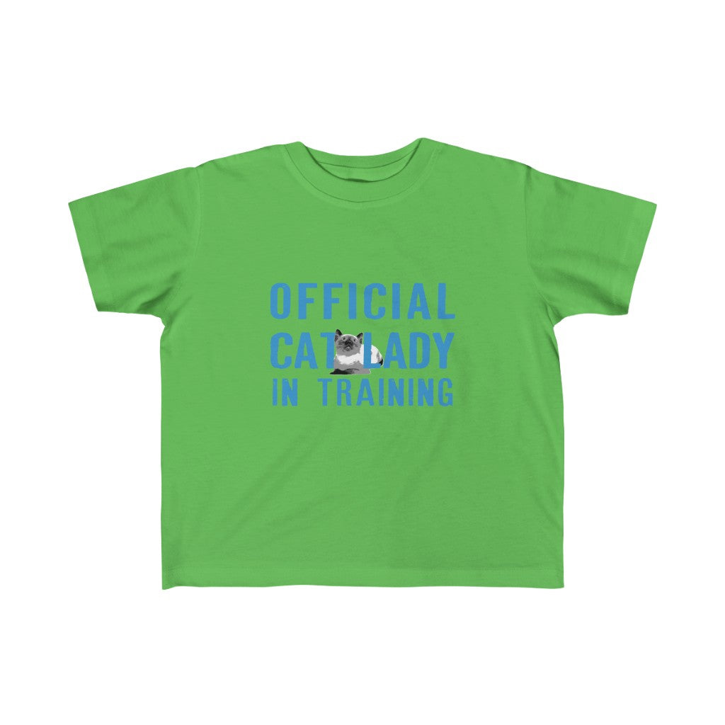 Official Cat Lady In Training Toddler Tee - Blue