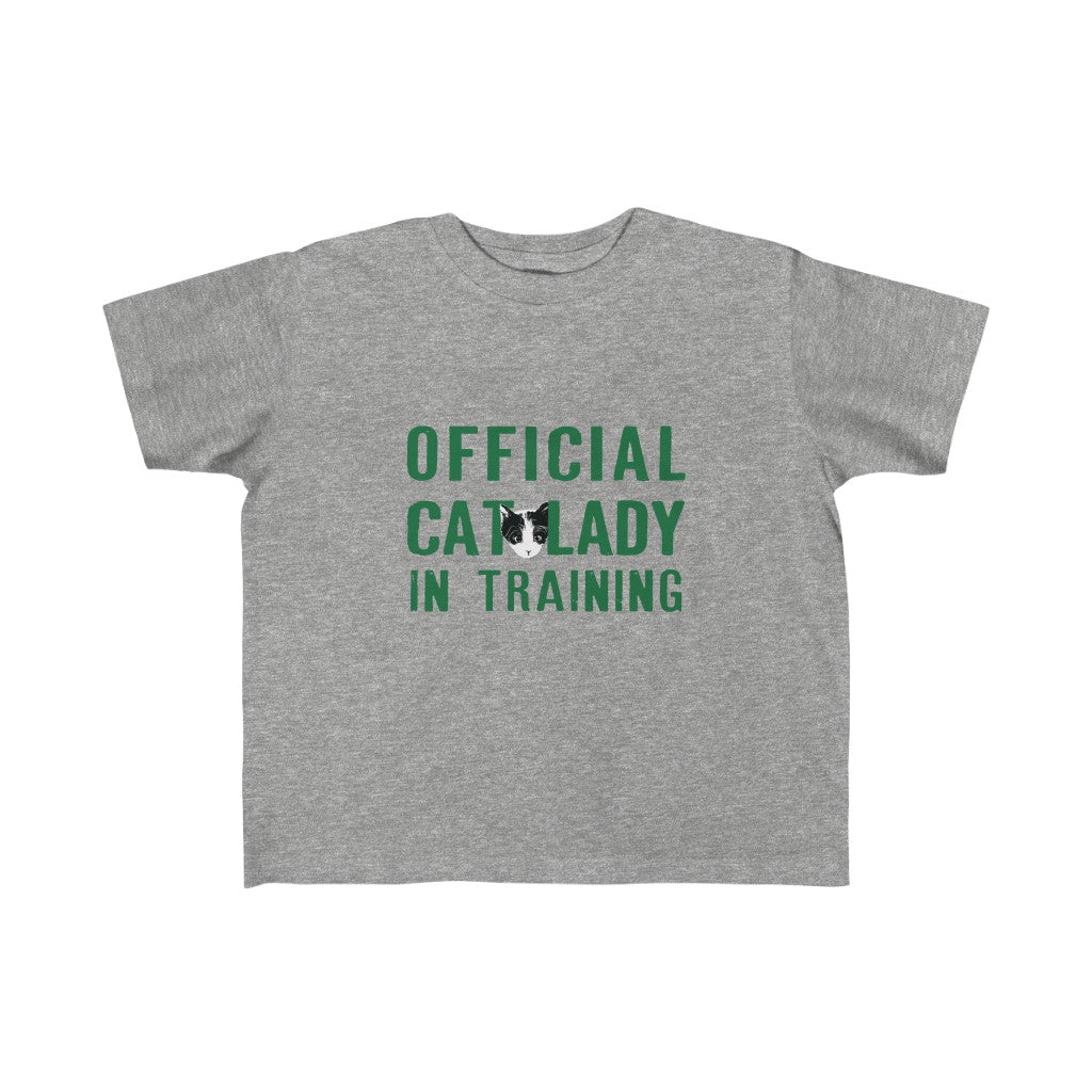 Official Cat Lady In Training Toddler Tee - Green