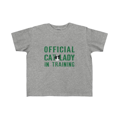 Official Cat Lady In Training Toddler Tee - Green