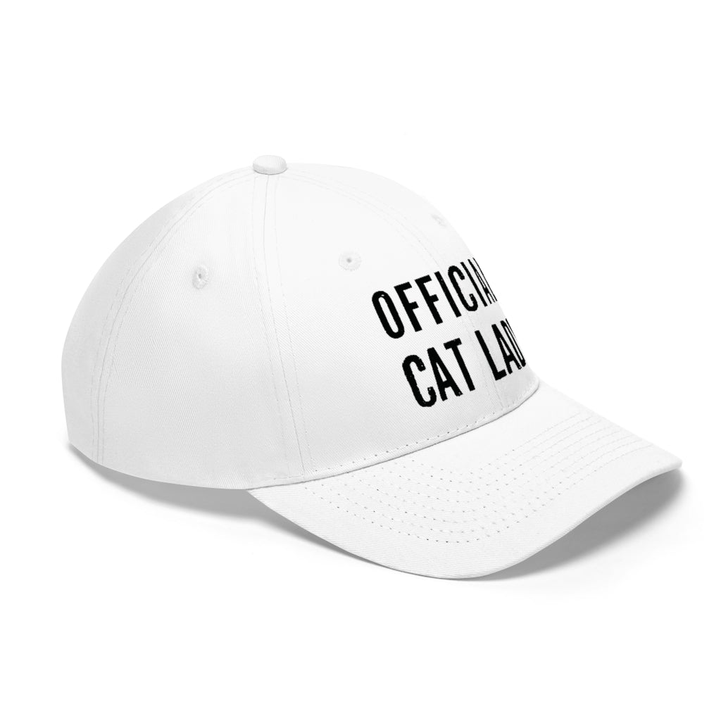 Official Cat Lady Embroidered Hat - Black