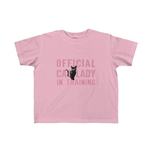 Official Cat Lady In Training Toddler Tee - Pink