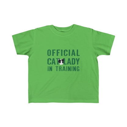 Official Cat Lady In Training Toddler Tee - Green