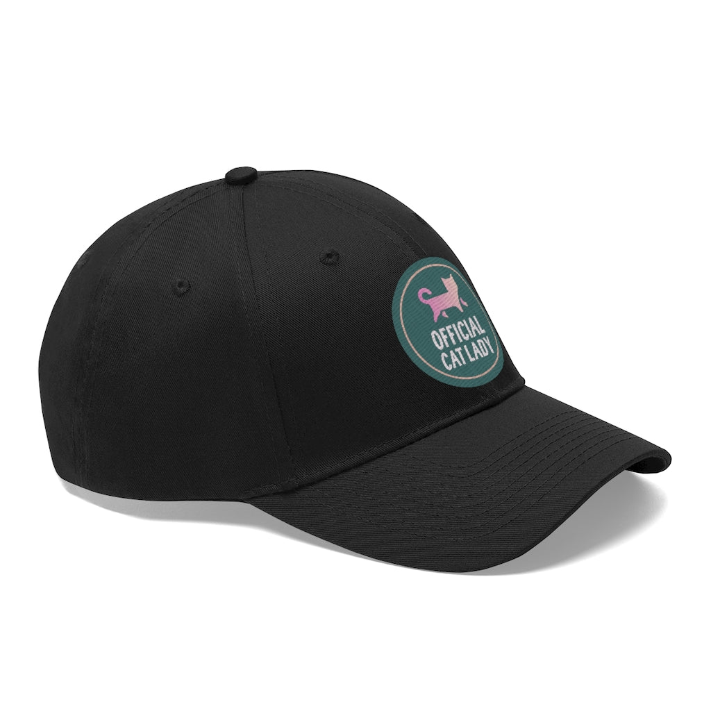 Official Cat Lady Badge Embroidered Hat