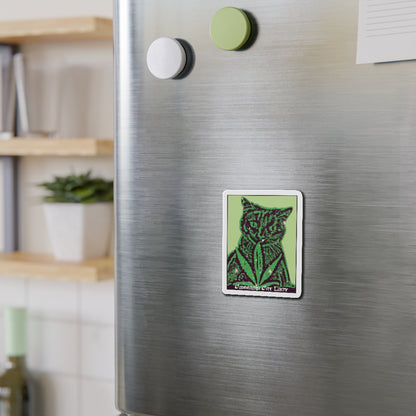 Cannabis Cat Lady Rectangle Magnet