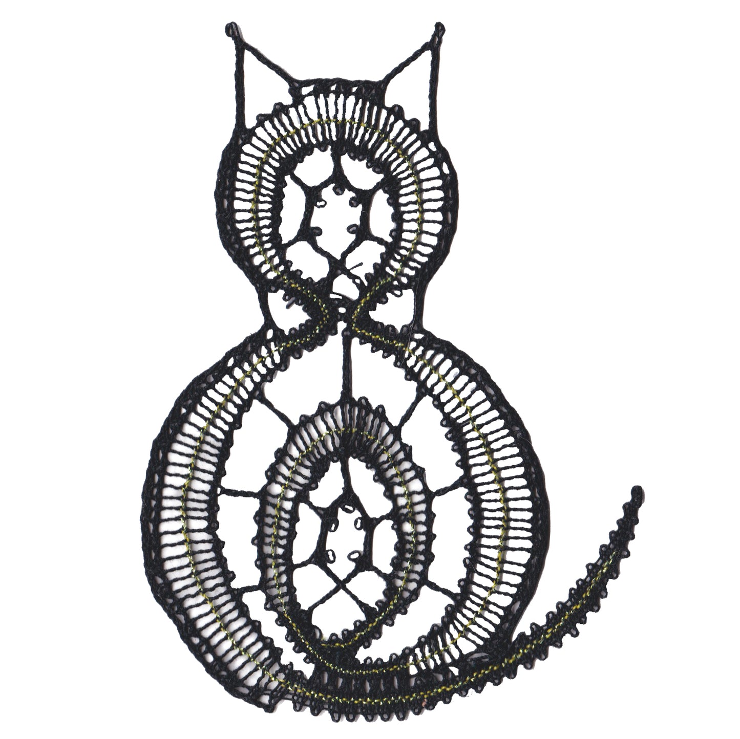Custom Bobbin Lace Sooty Cat