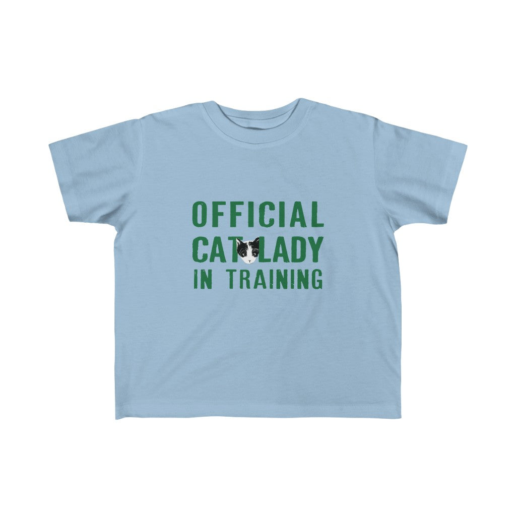 Official Cat Lady In Training Toddler Tee - Green