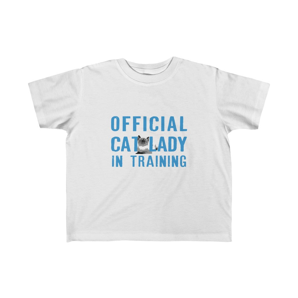 Official Cat Lady In Training Toddler Tee - Blue