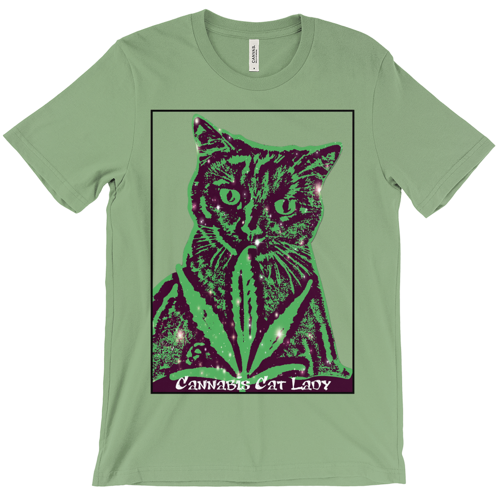 Cannabis Cat Lady Unisex T-Shirts