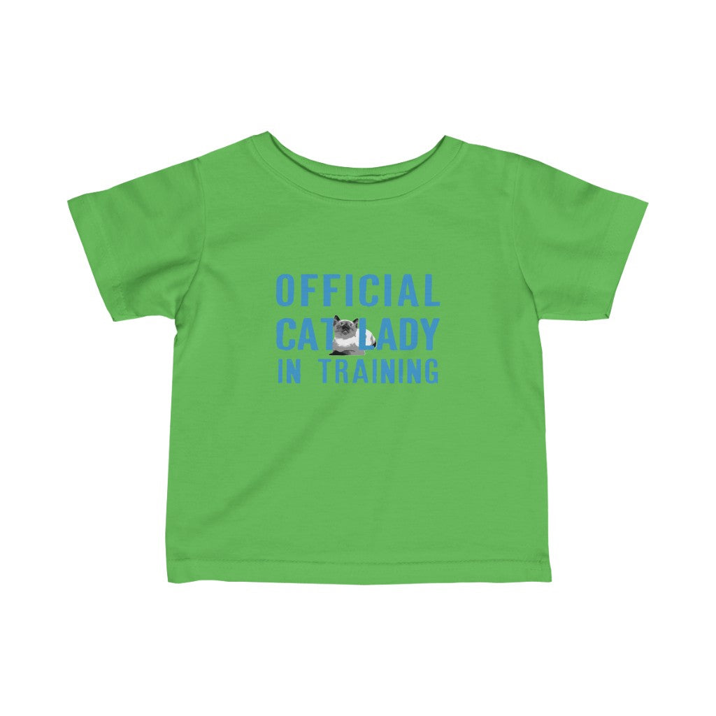 Official Cat Lady In Training Infant Tee - Blue