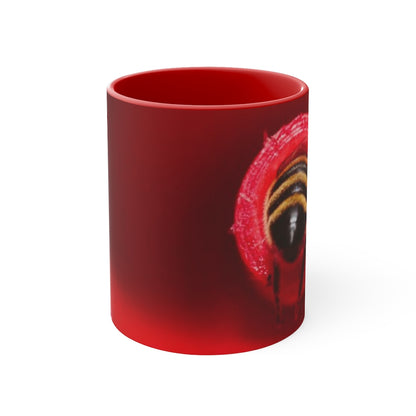 Bee in a Feeder Red Coffee Mug, 11oz