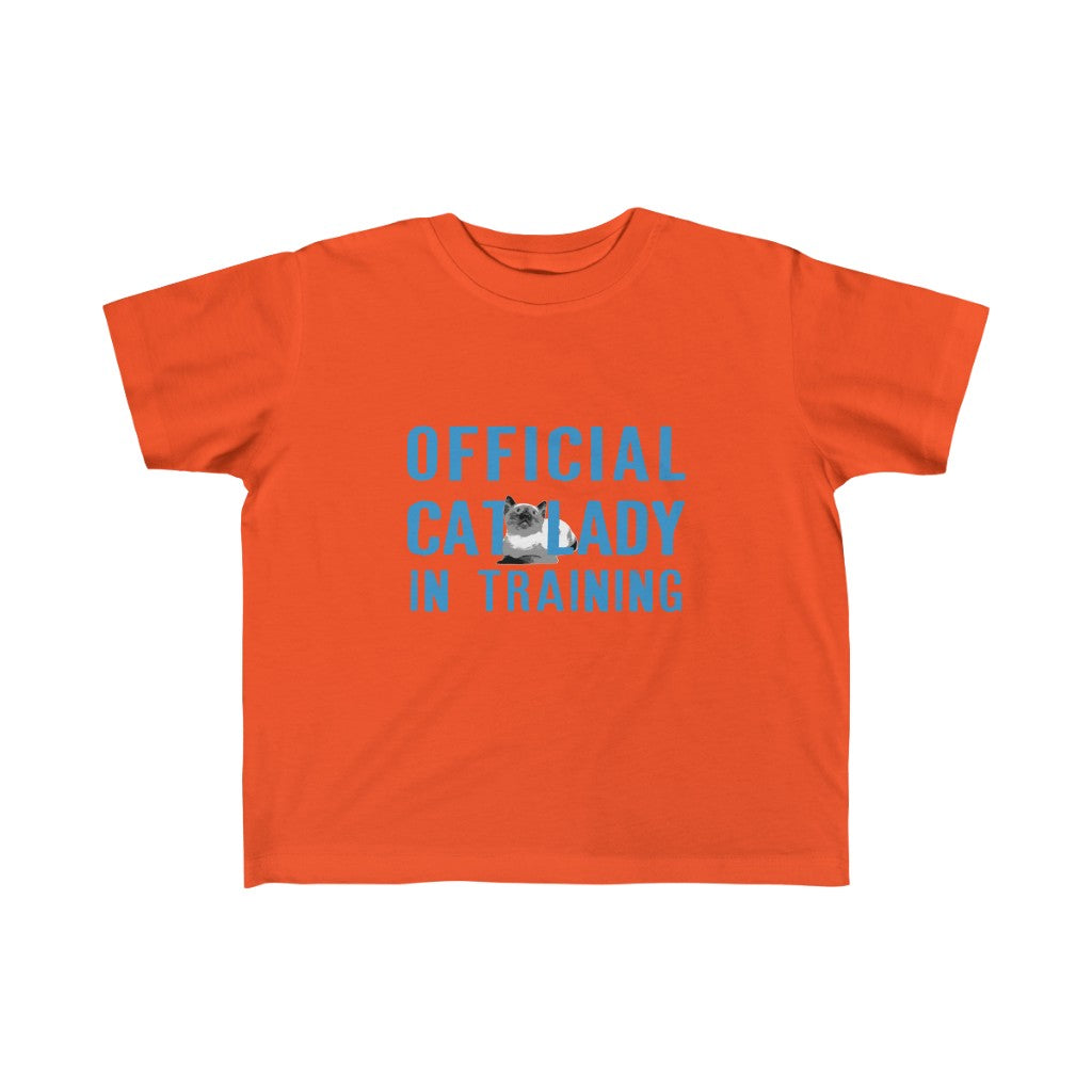 Official Cat Lady In Training Toddler Tee - Blue