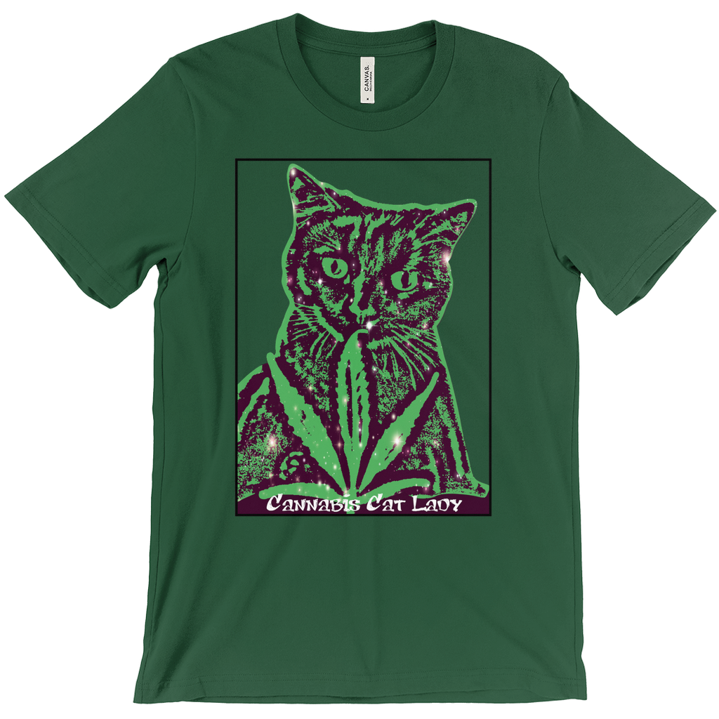 Cannabis Cat Lady Unisex T-Shirts