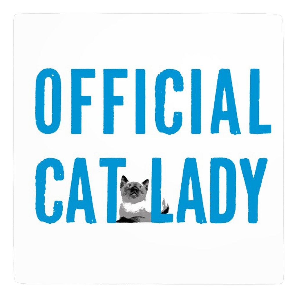 Official Cat Lady Metal Magnet - Blue