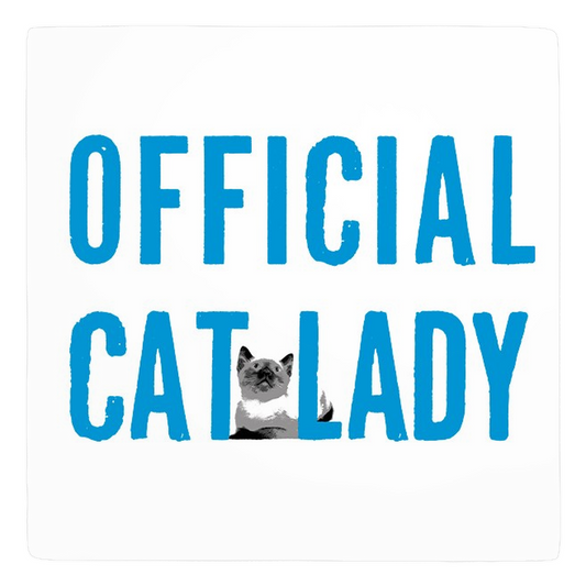 Official Cat Lady Metal Magnet - Blue