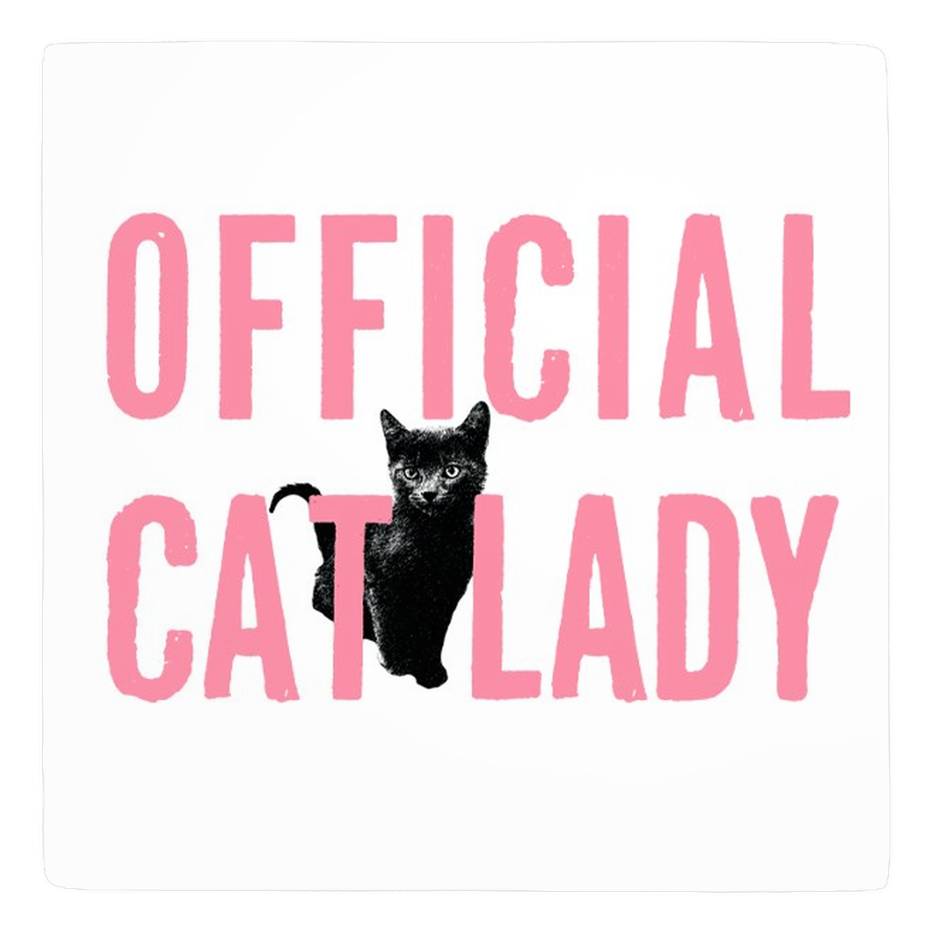 Official Cat Lady Metal Magnet - Pink
