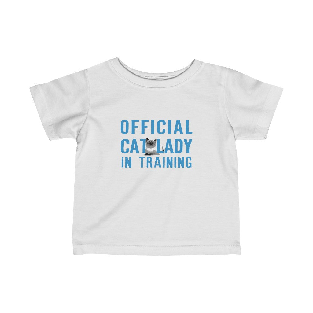 Official Cat Lady In Training Infant Tee - Blue