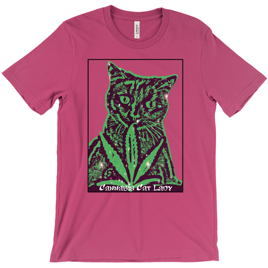 Cannabis Cat Lady Unisex T-Shirts