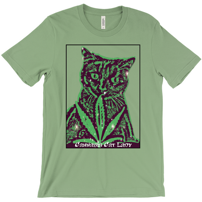 Cannabis Cat Lady Unisex T-Shirts