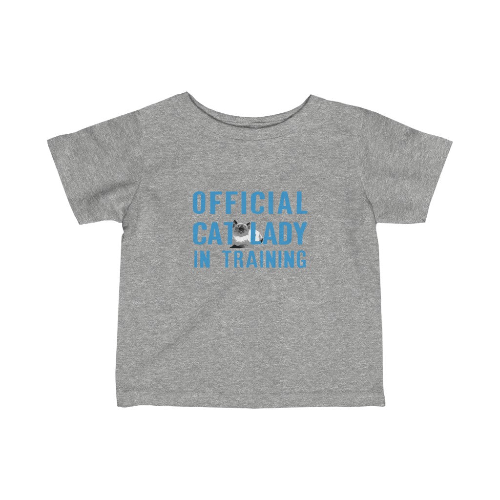Official Cat Lady In Training Infant Tee - Blue