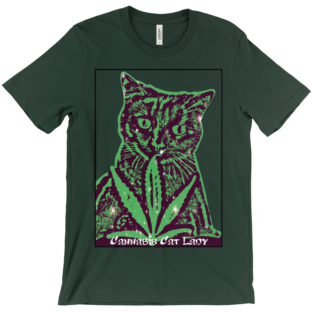 Cannabis Cat Lady Unisex T-Shirts