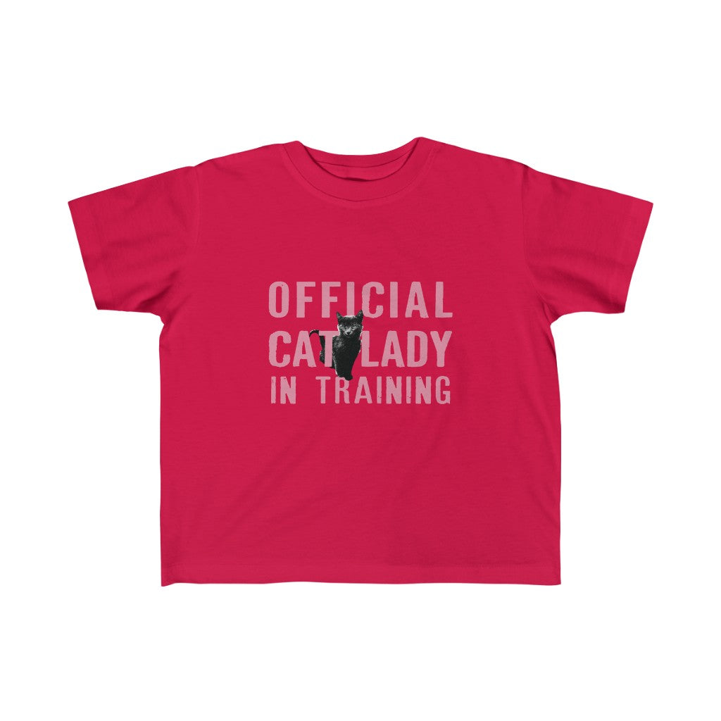 Official Cat Lady In Training Toddler Tee - Pink