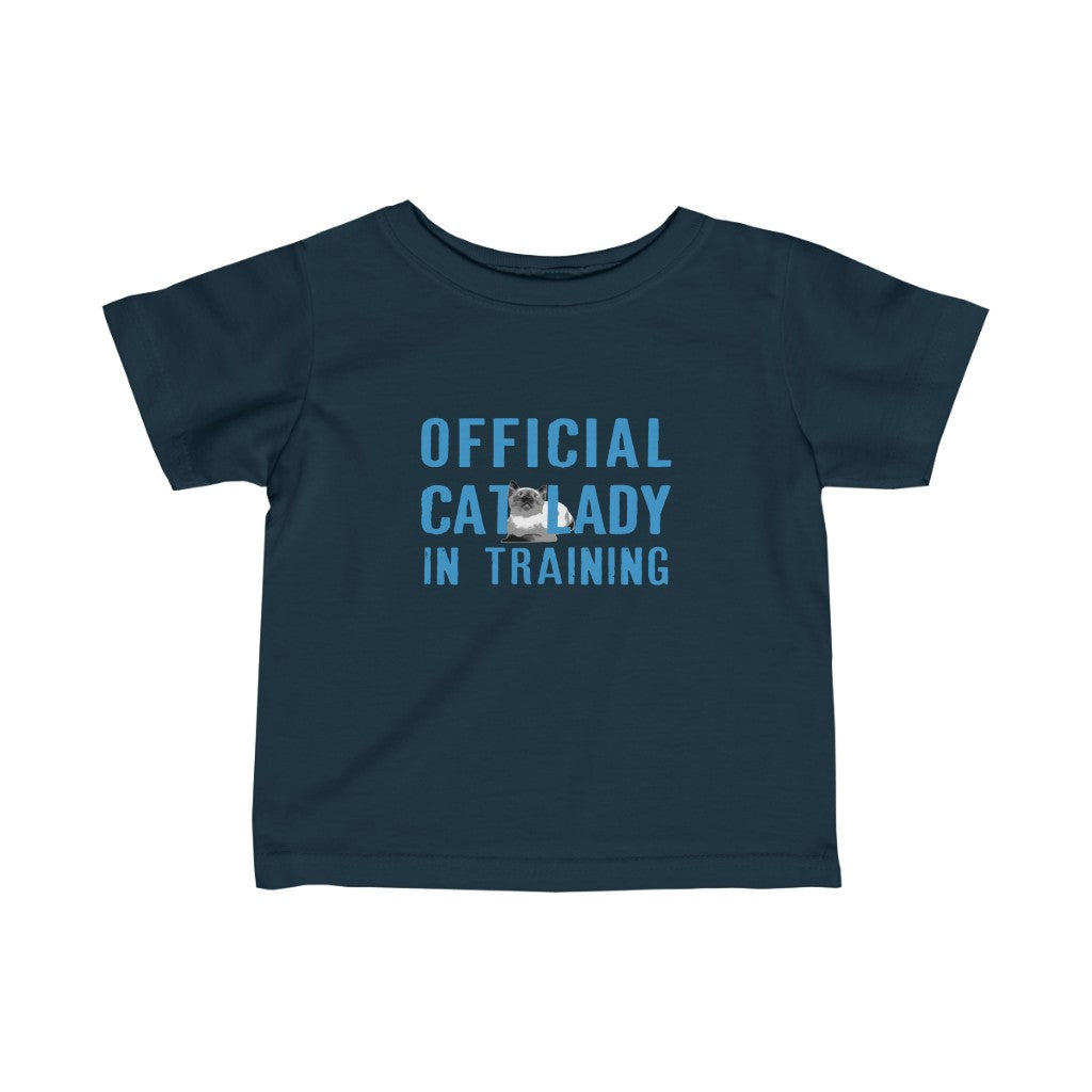Official Cat Lady In Training Infant Tee - Blue