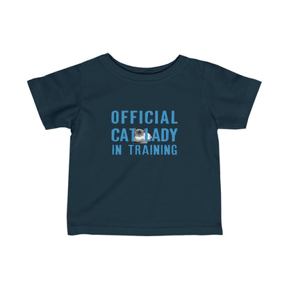 Official Cat Lady In Training Infant Tee - Blue