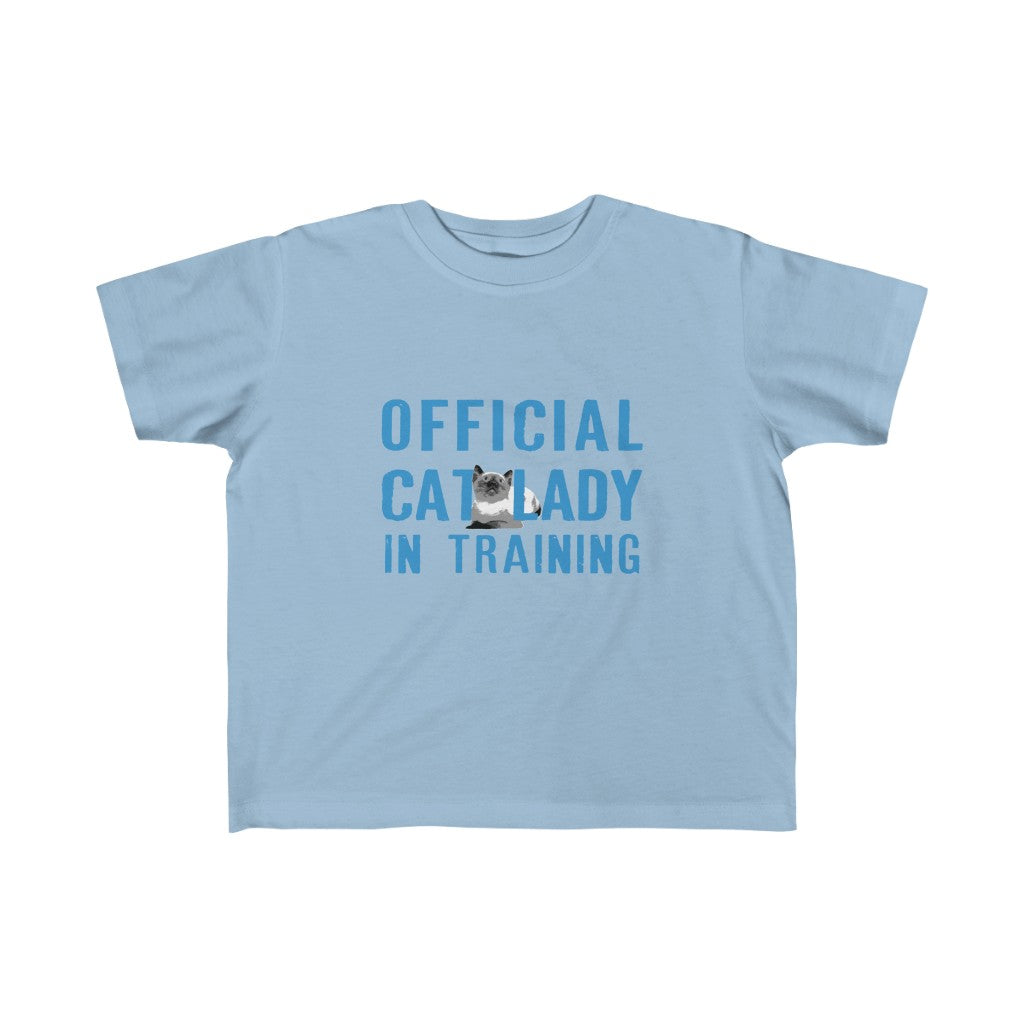 Official Cat Lady In Training Toddler Tee - Blue