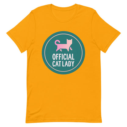 Short-Sleeve Official Cat Lady Badge T-Shirt