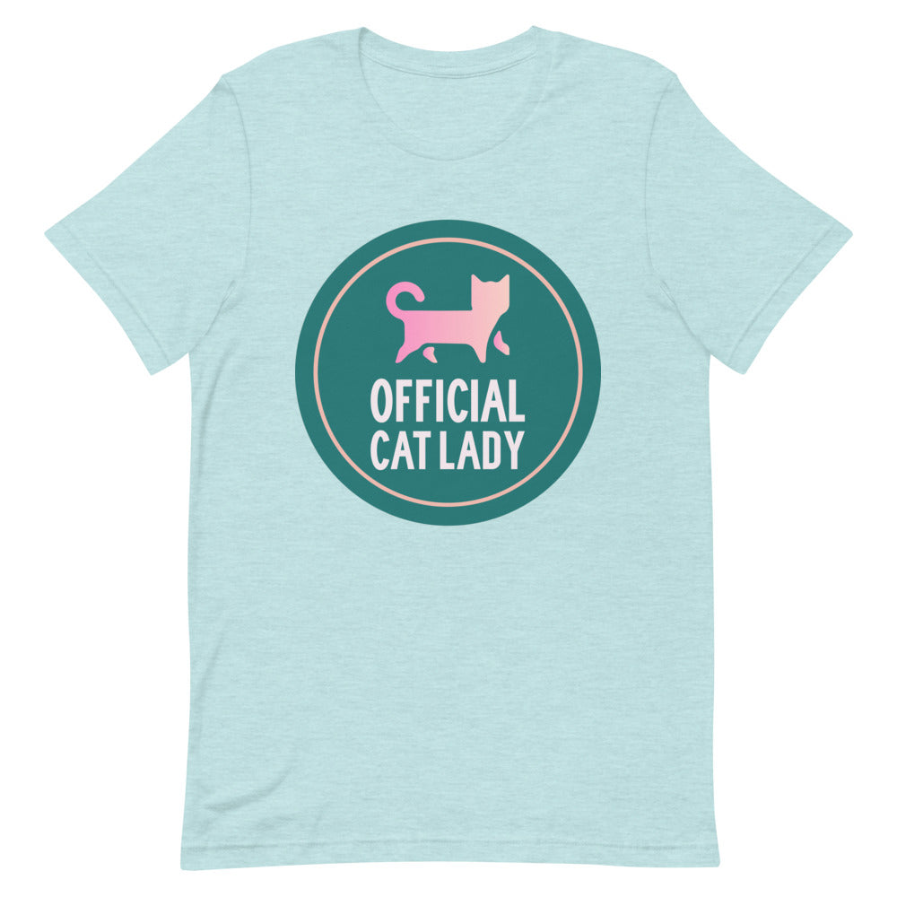 Short-Sleeve Official Cat Lady Badge T-Shirt