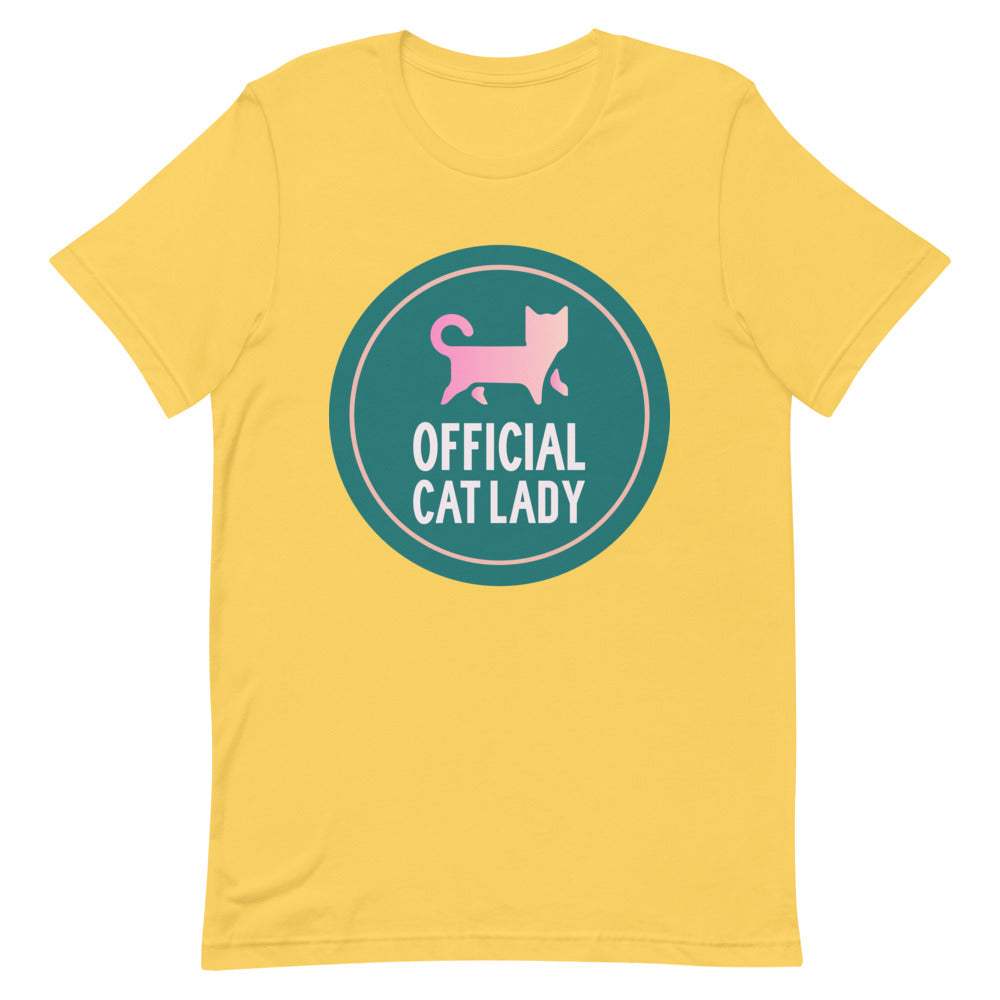 Short-Sleeve Official Cat Lady Badge T-Shirt